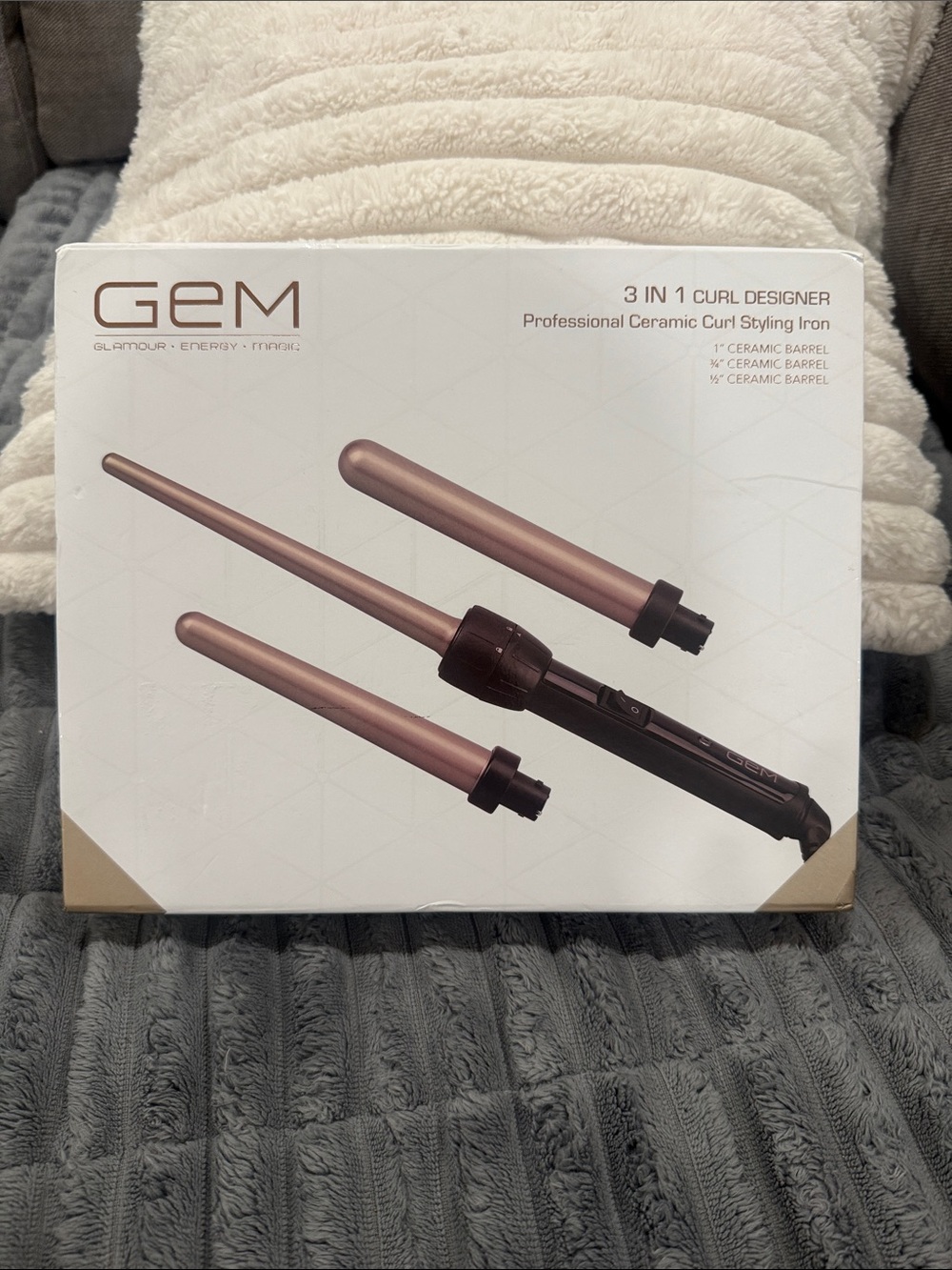3-in-1 Ceramic Curl Designer - Rose Gold/Black